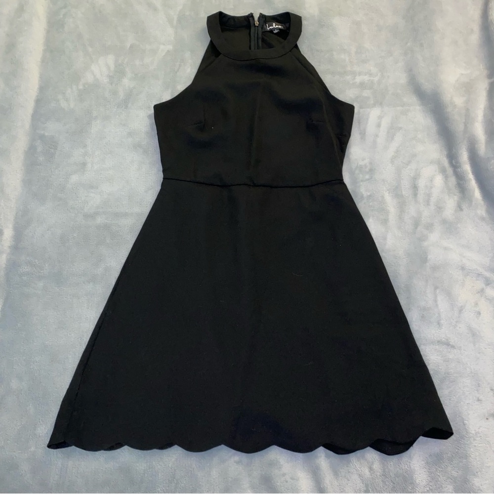 Lulu’s Scalloped Halter Dress